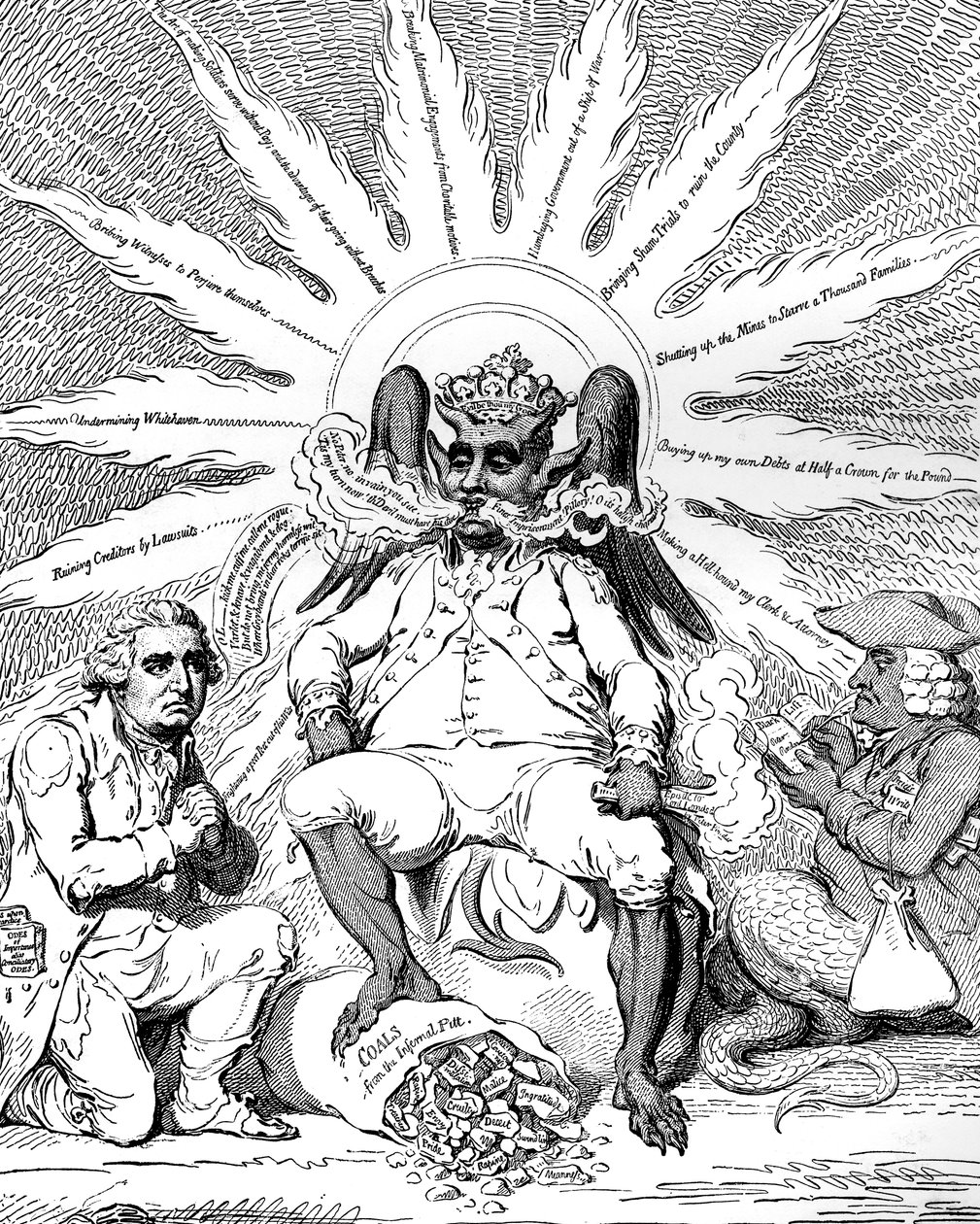 Satan in all seiner Pracht..., 1792 von James Gillray