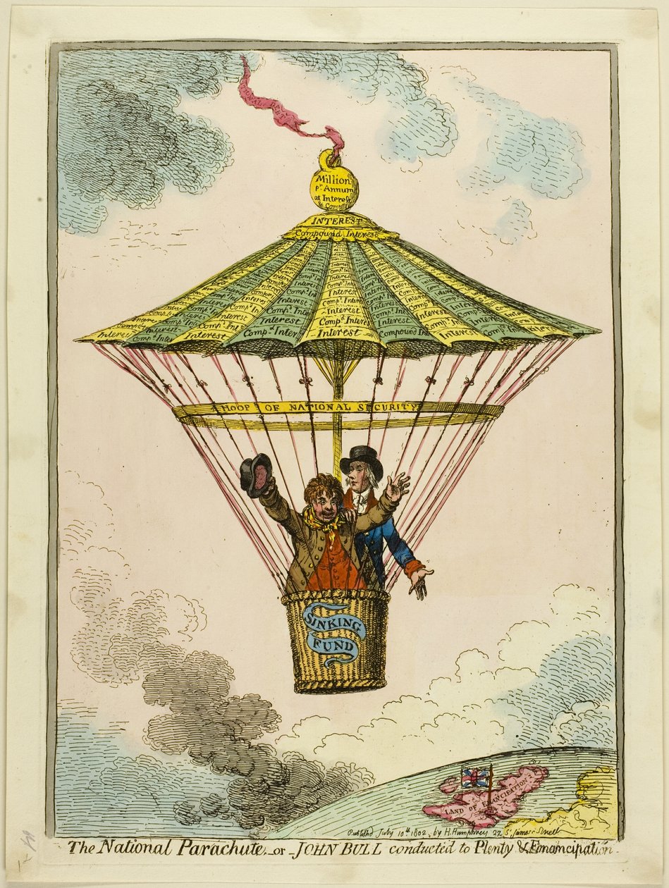 Der Nationale Fallschirm von James Gillray