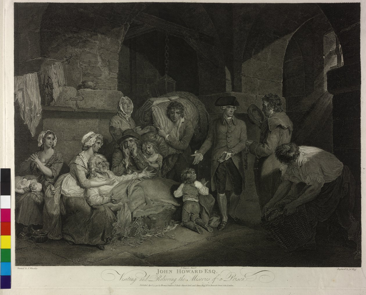 John Howard bei der Besichtigung eines Gefängnisses von James Hogg