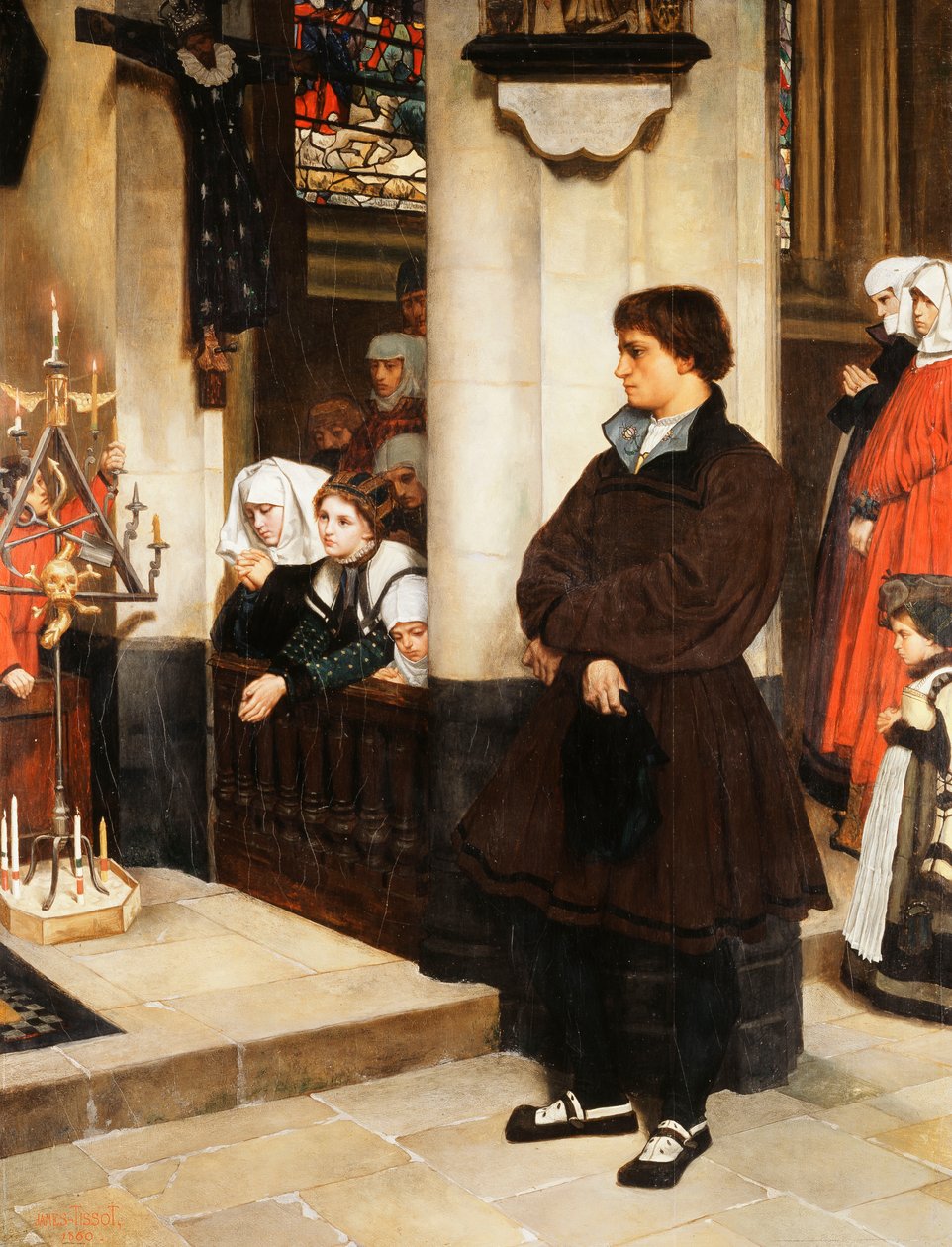 Während des Gottesdienstes von James Jacques Joseph Tissot