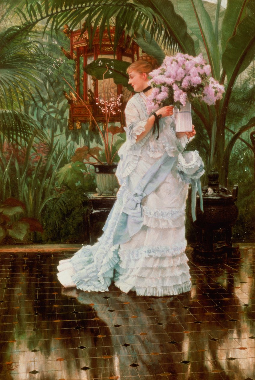 Der Fliederstrauß, ca. 1875 von James Jacques Joseph Tissot