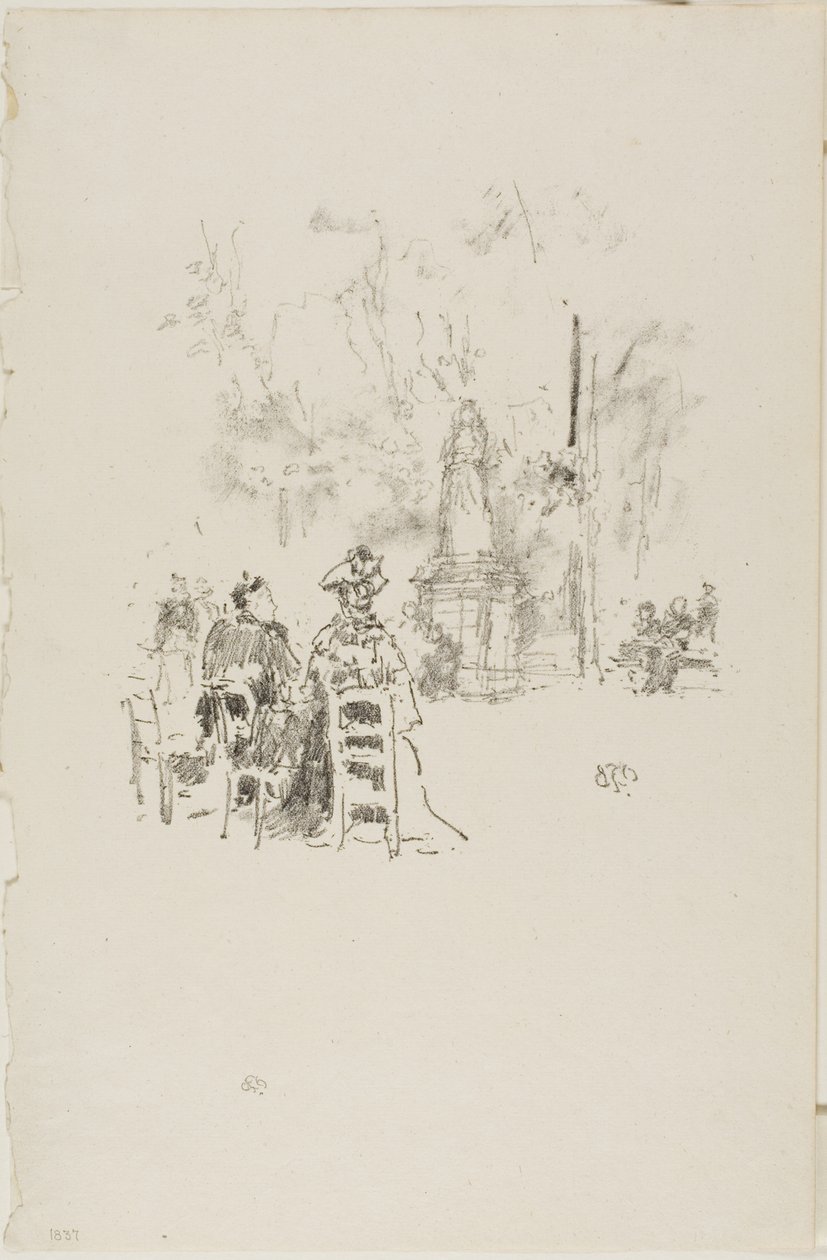 Gespräch unter der Statue, Jardin du Luxembourg von James Abbott McNeill Whistler