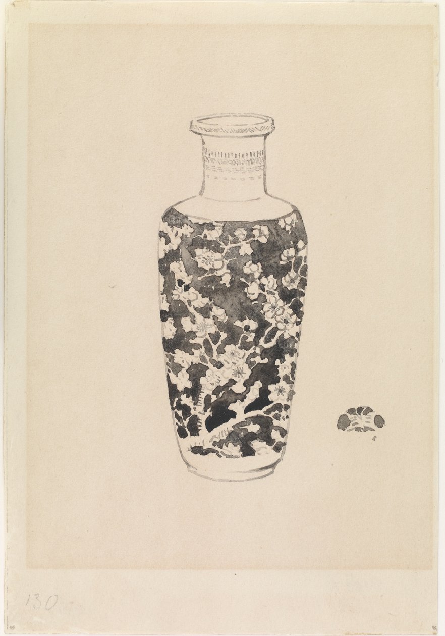 Zylindrische Vase mit dickem Hals von James Abbott McNeill Whistler