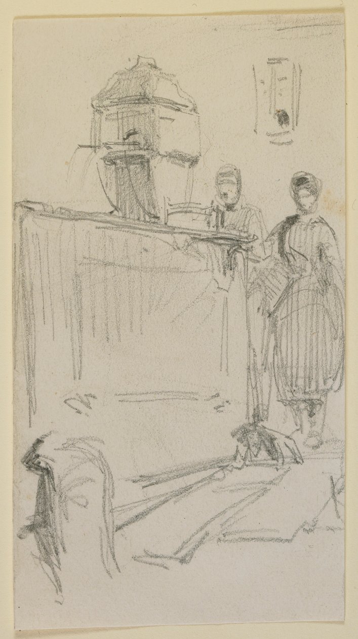 Figuren bei einem Brunnen von James Abbott McNeill Whistler