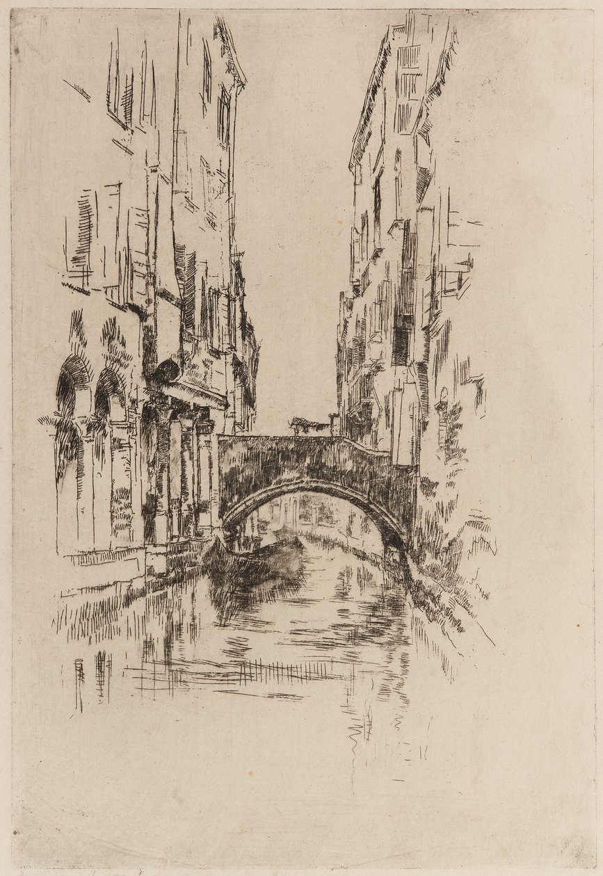 Gondel unter einer Brücke von James Abbott McNeill Whistler