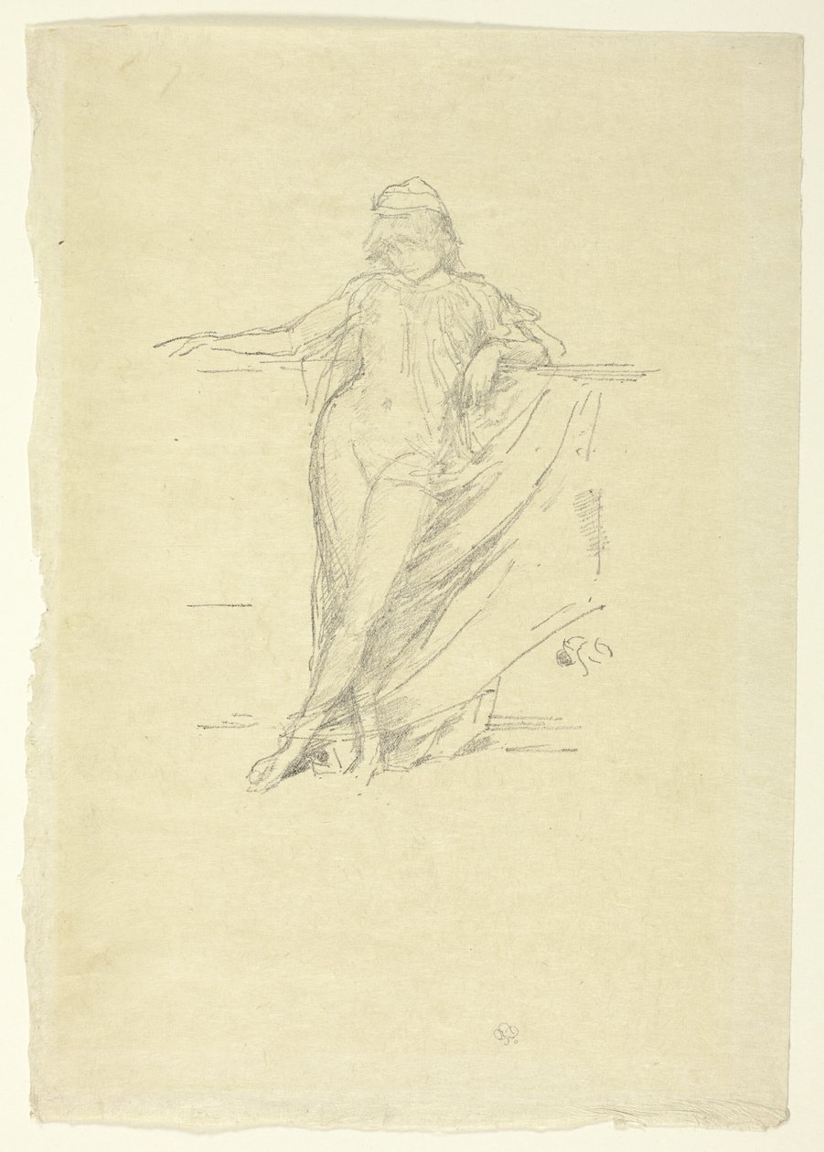 Kleine drapierte Figur, lehnend von James Abbott McNeill Whistler