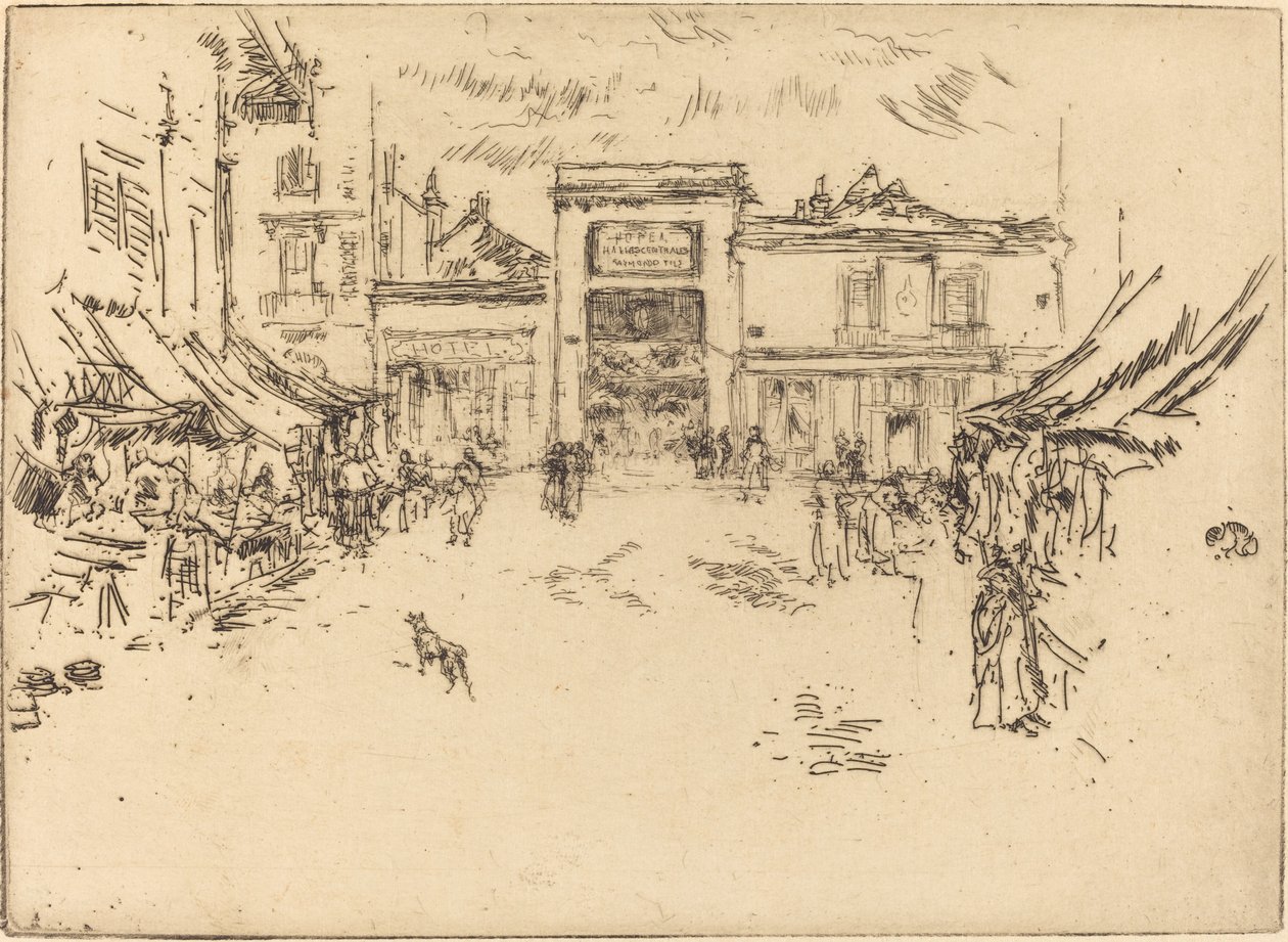 Kleiner Marktplatz, Tours von James Abbott McNeill Whistler