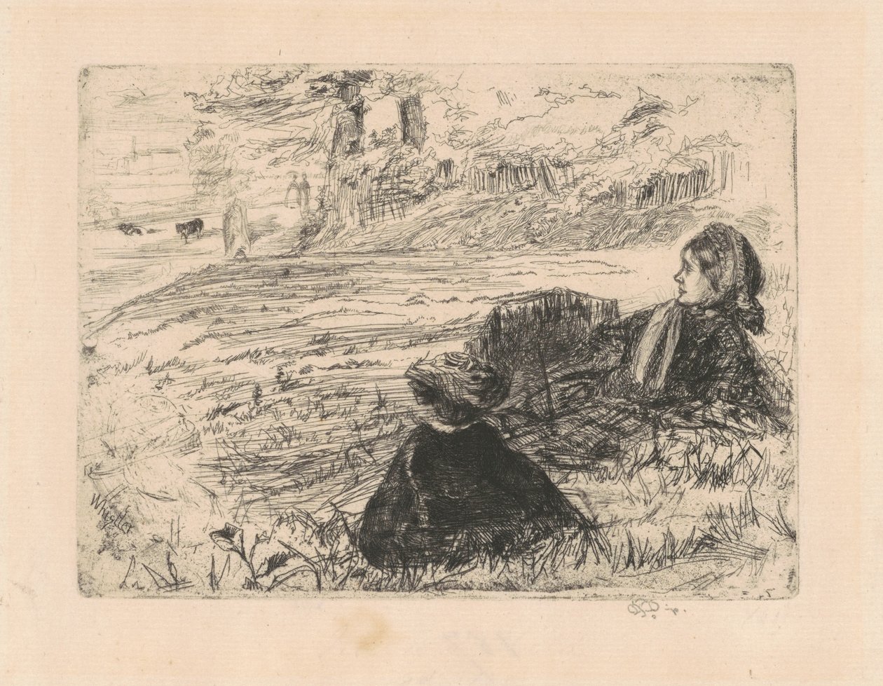 Kindermädchen und Kind von James Abbott McNeill Whistler