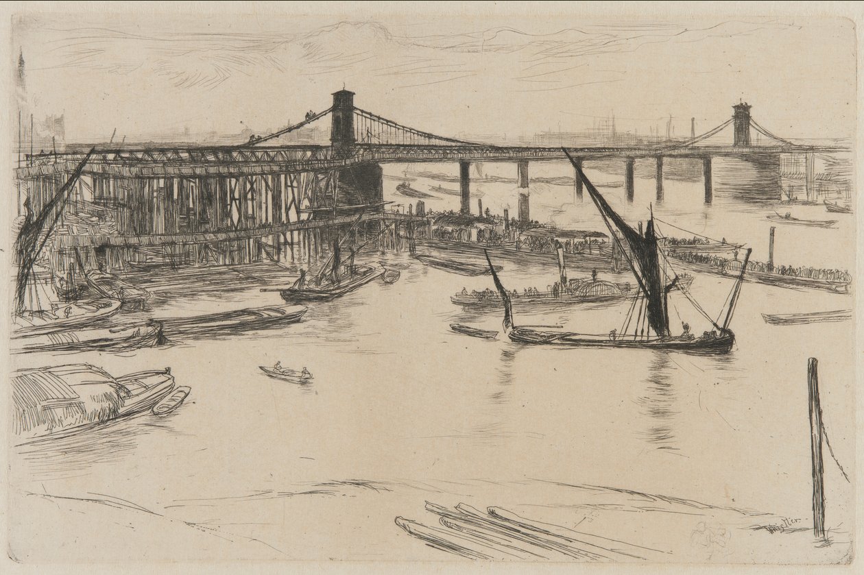 Alte Hungerford-Brücke von James Abbott McNeill Whistler