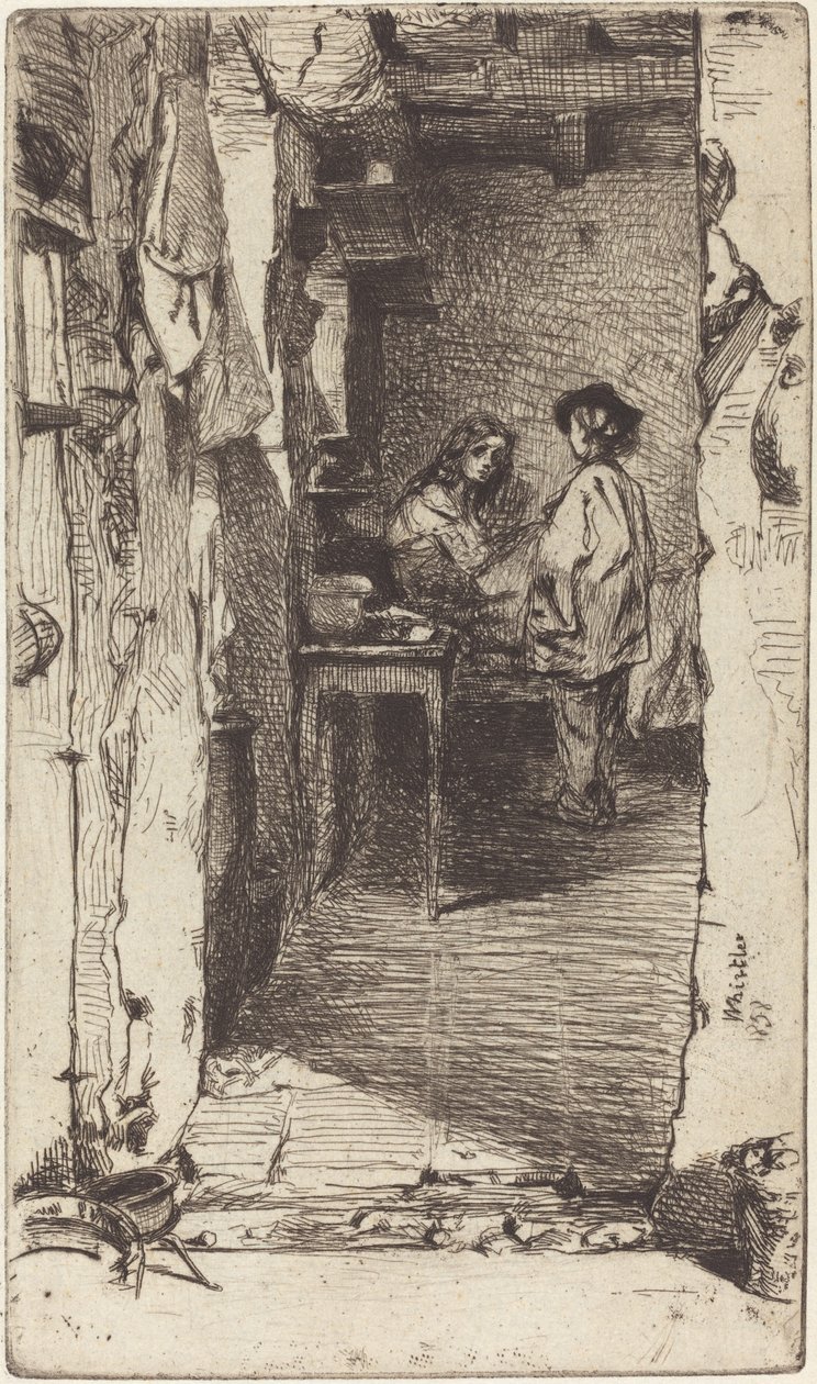 Lumpensammler, Quartier Mouffetard, Paris von James Abbott McNeill Whistler