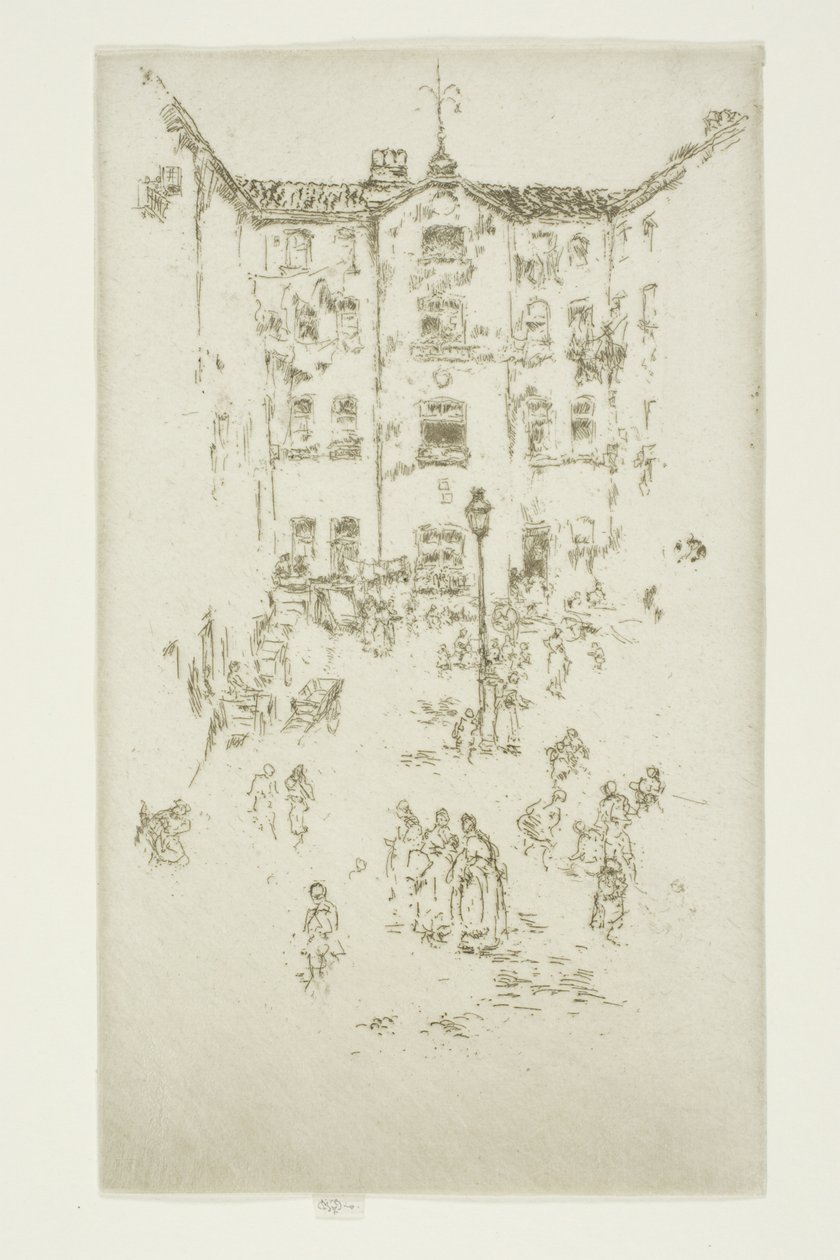 Der Hof, Brüssel von James Abbott McNeill Whistler