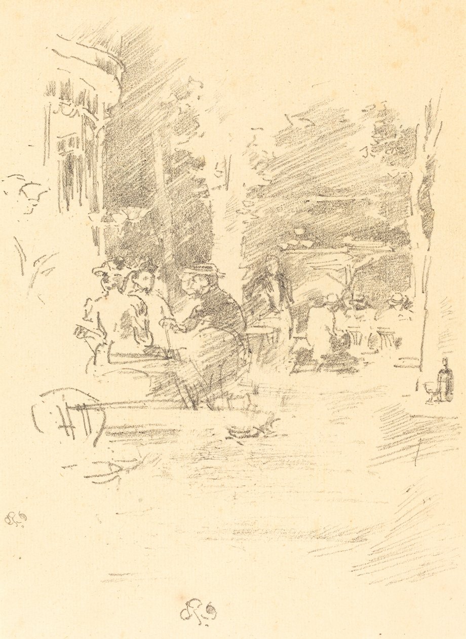 Das kleine Café im Bois von James Abbott McNeill Whistler
