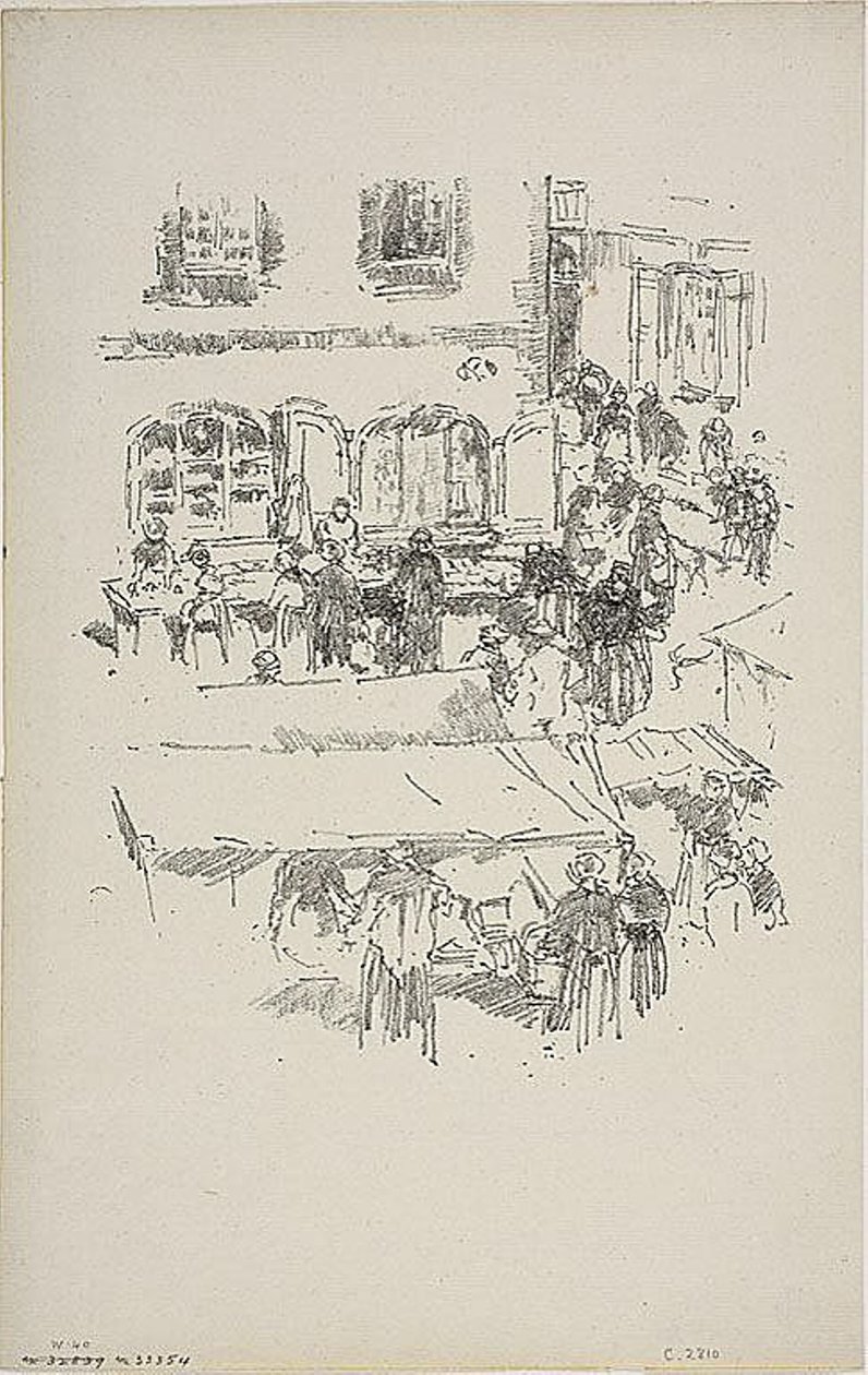 Der Marktplatz, Vitré von James Abbott McNeill Whistler