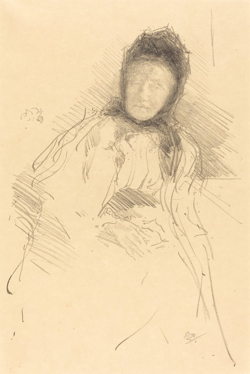 Unvollendete Skizze von Lady Haden von James Abbott McNeill Whistler