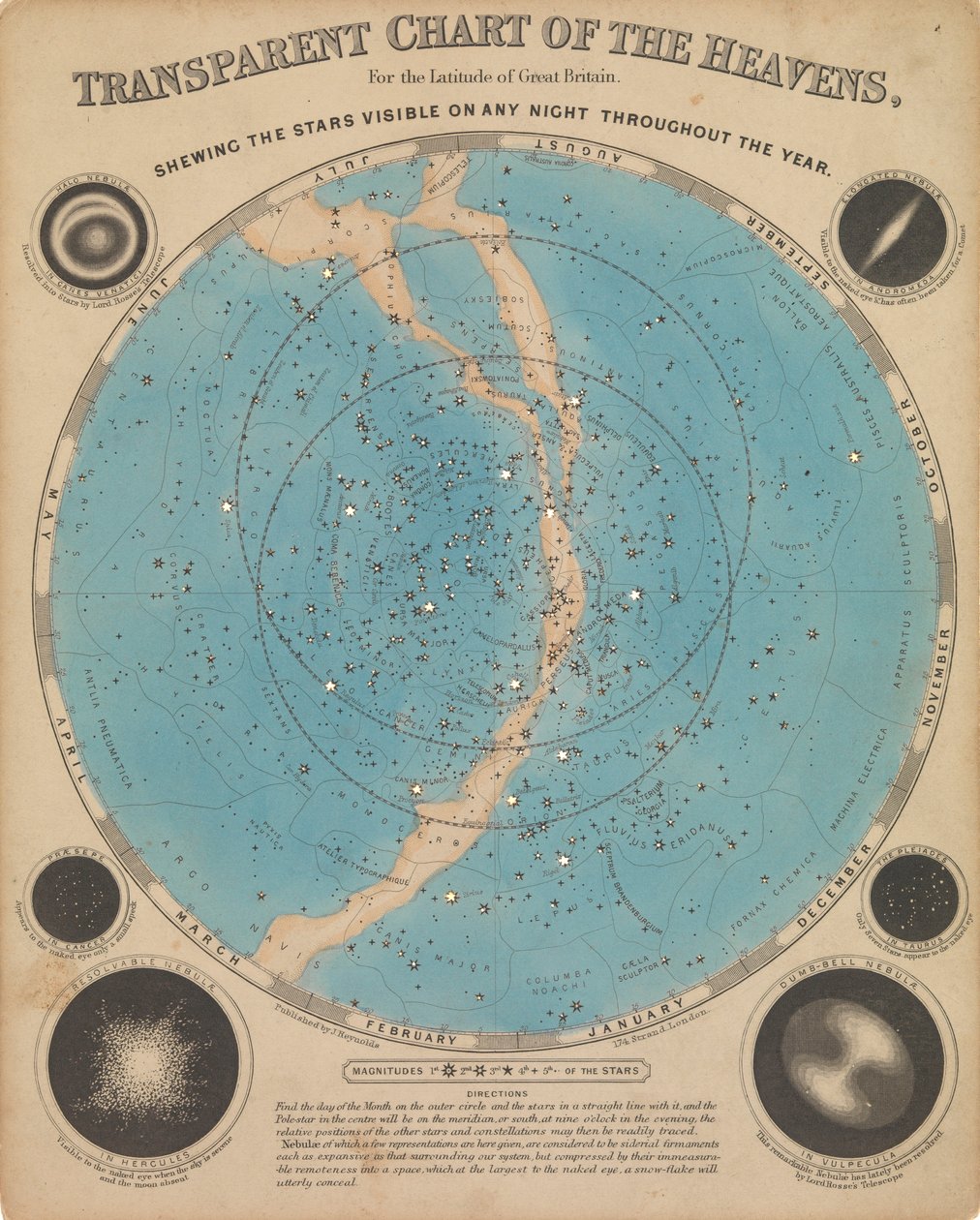 Himmelskarte (hinterleuchtet) von James Reynolds
