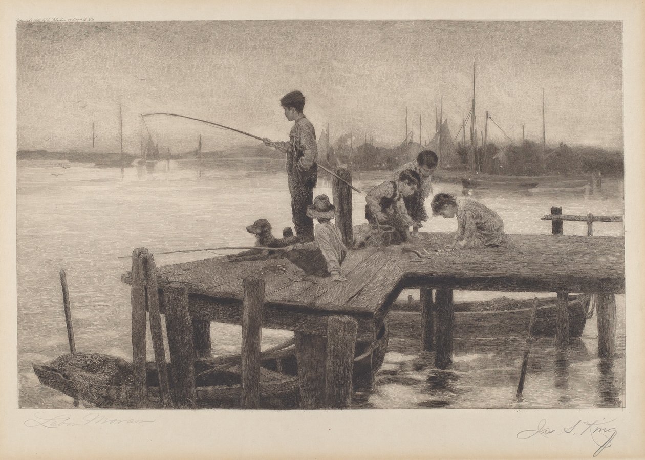 Junge Angler von James S. King
