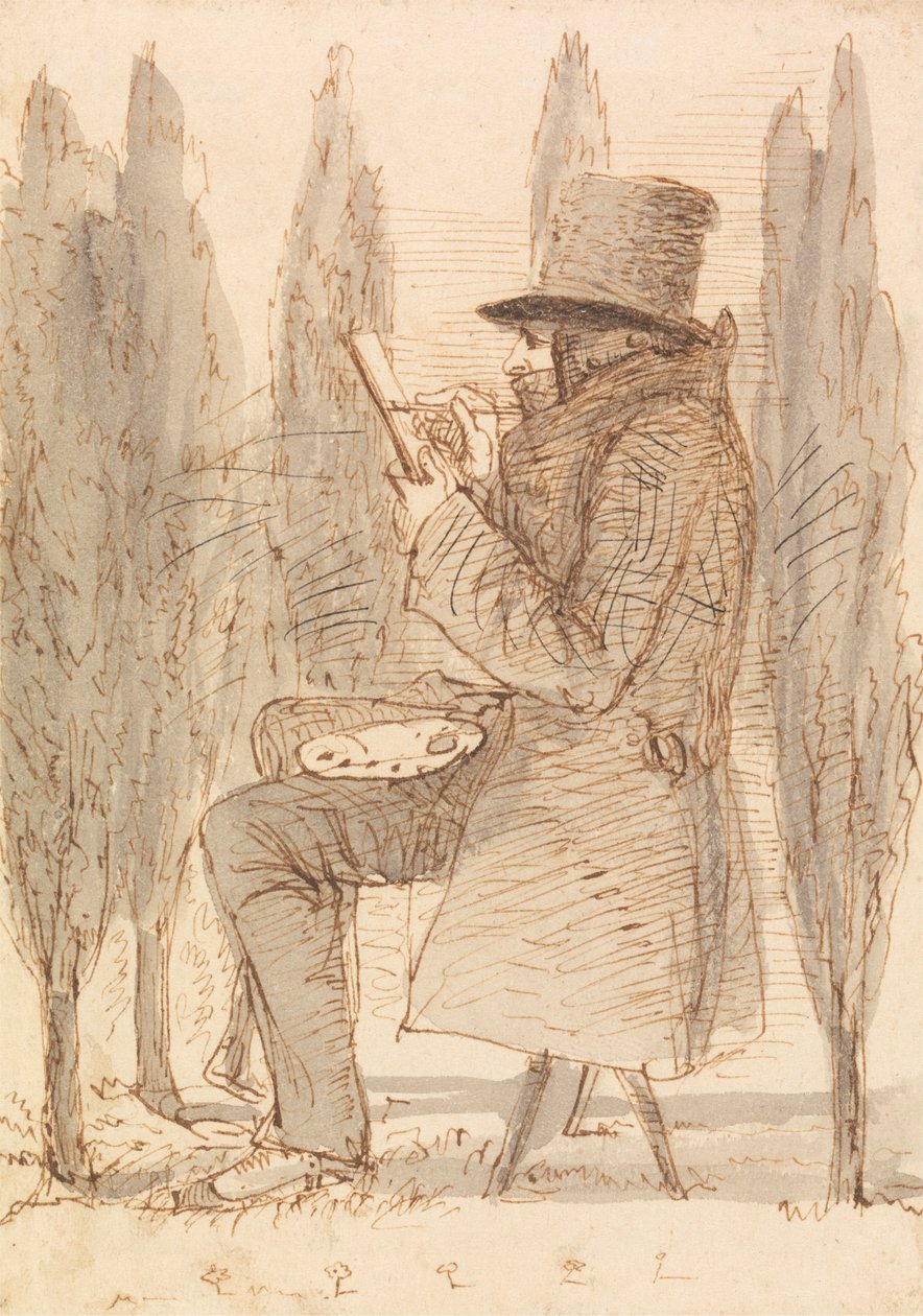 Der Künstler beim Skizzieren von James Smetham