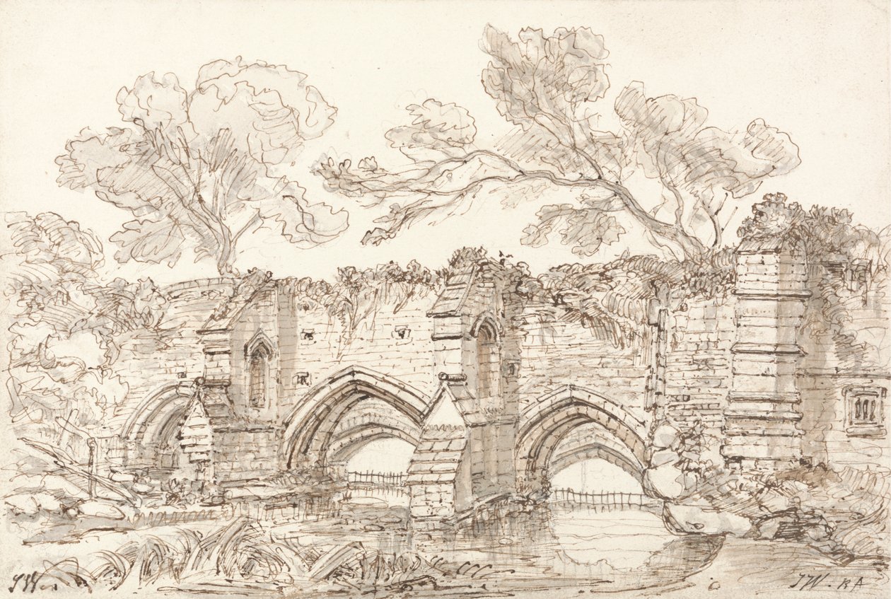 Die alte Doppelbrücke, Bury St. Edmunds von James Ward