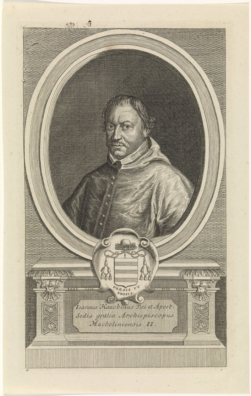 Porträt von Joannes Hauchin, graviert von Jan Baptist Jongelinck von Jan Baptist Jongelinck