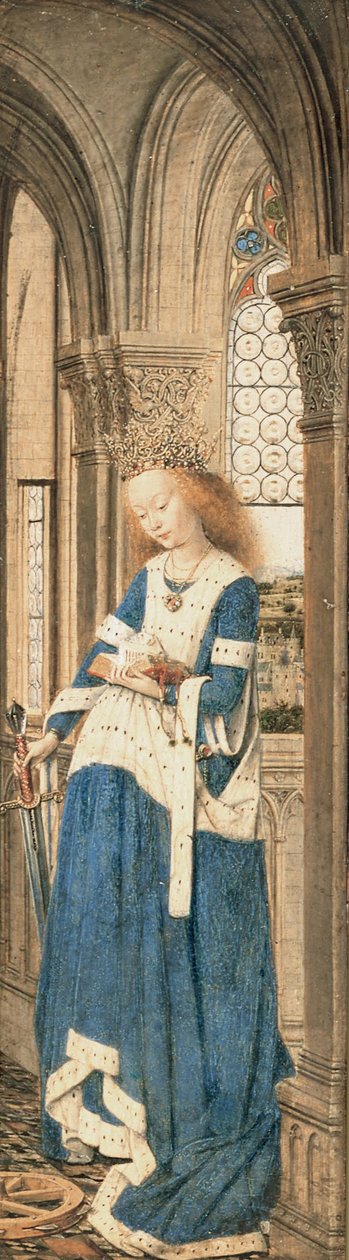 Triptychon von Maria und Kind, St. Michael und die Katharina von Jan van Eyck