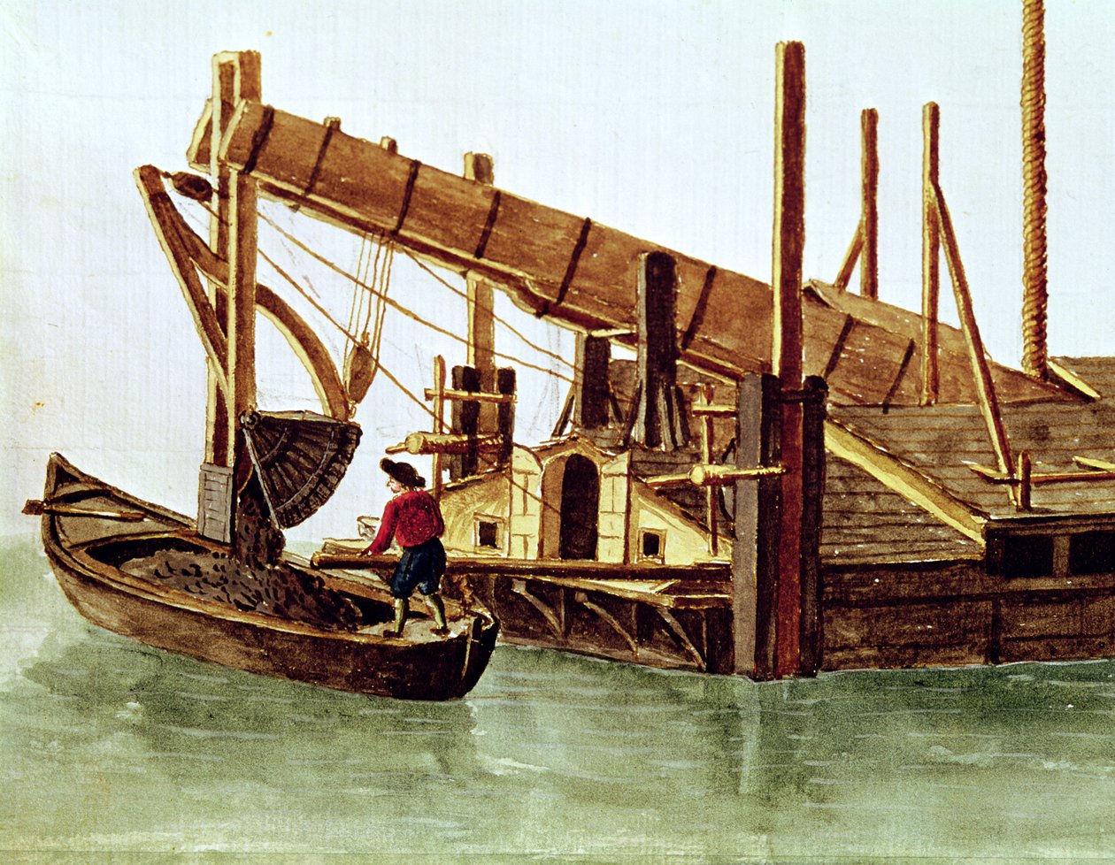 Ausbaggern eines Kanals von Jan van Grevenbroeck