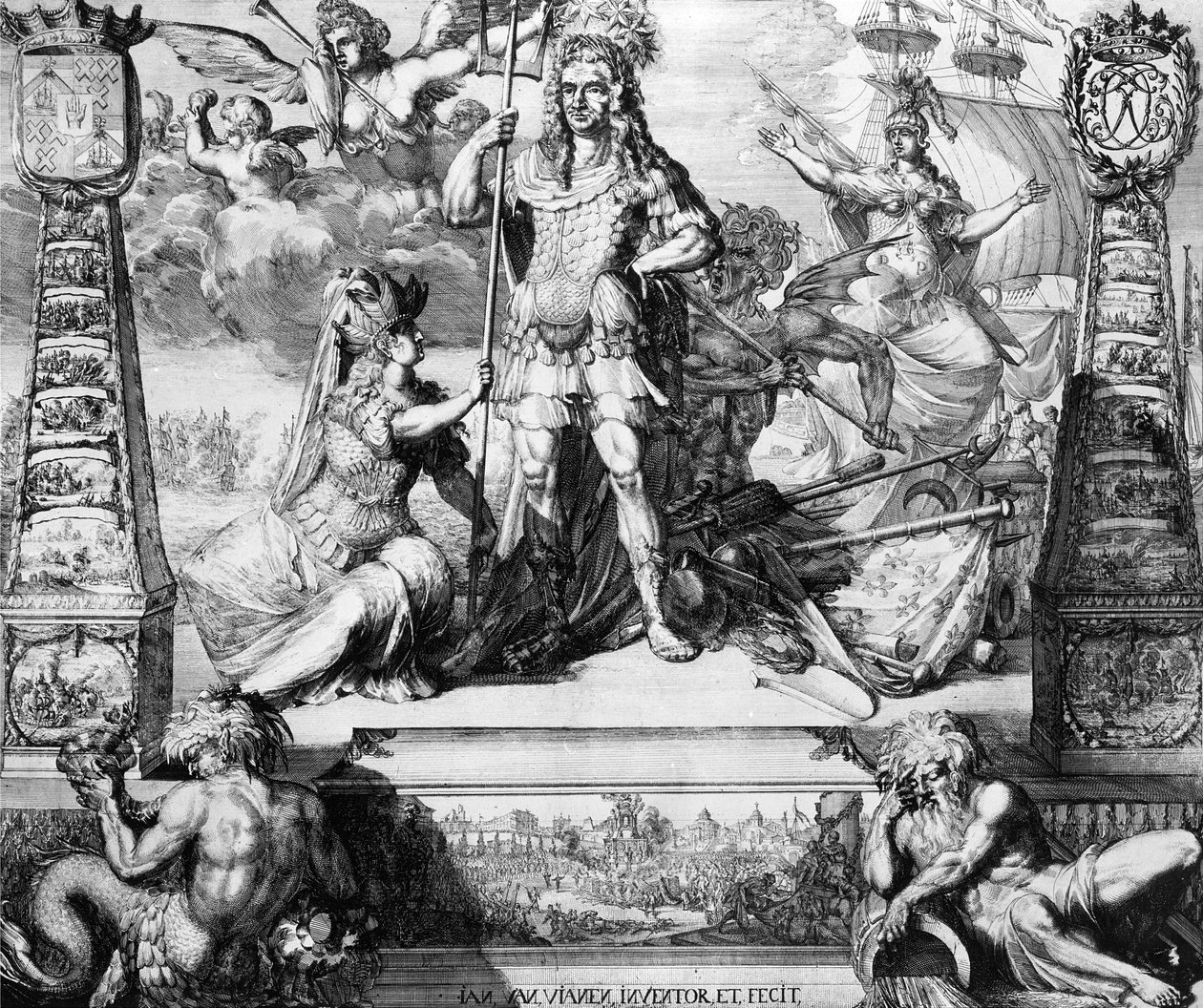 Allegorisches Porträt von Cornelis Tromp, 1688 von Jan van Vianen