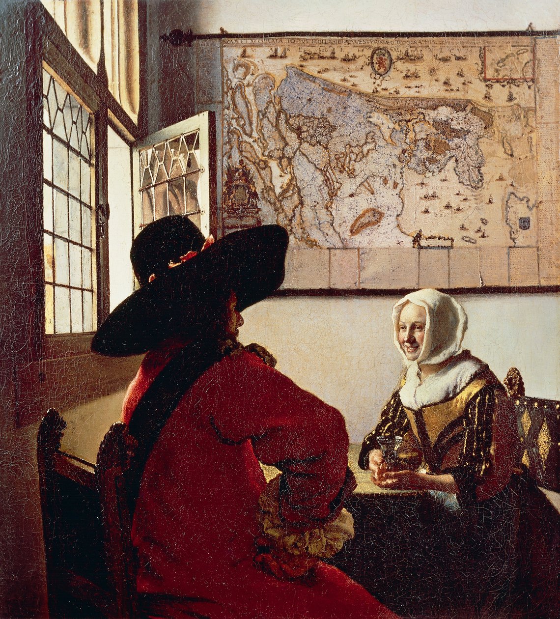 Soldat und lachendes Mädchen von Johannes Vermeer