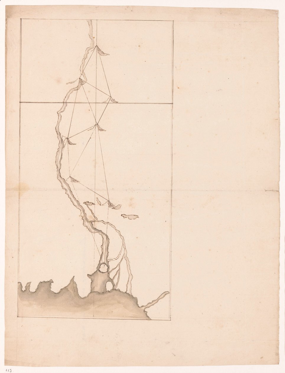 Triangulation entlang eines Flusses von Jan Brandes