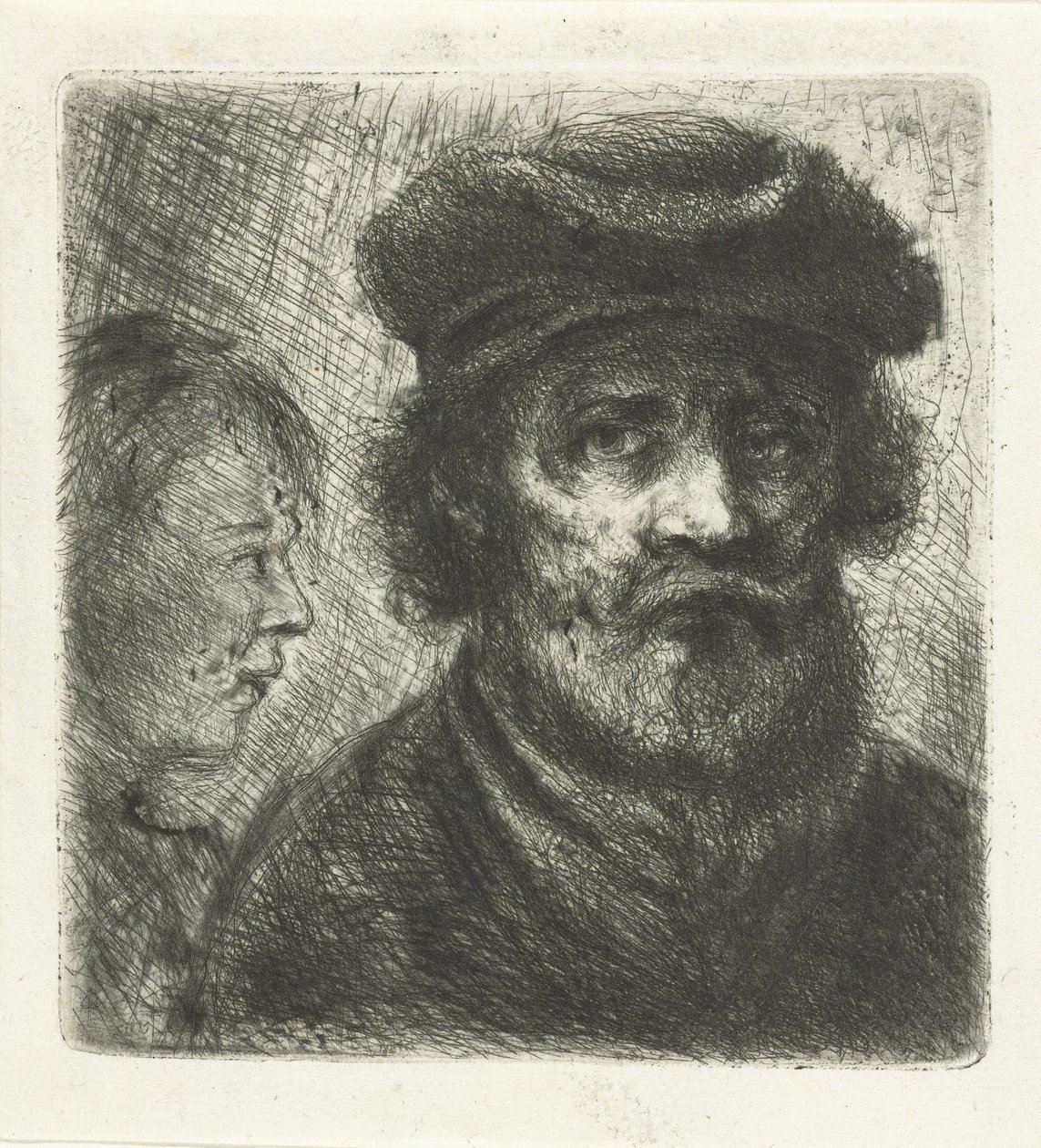 Junger Mann und bärtiger Mann von Jan Chalon