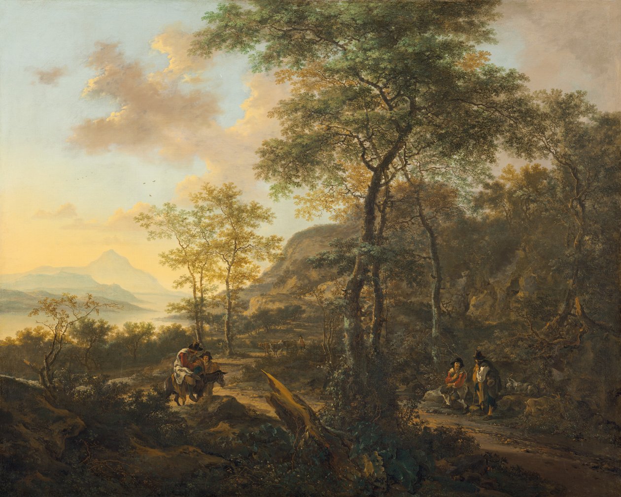 Italienische Abendlandschaft, ca. 1650 von Jan Dirksz Both