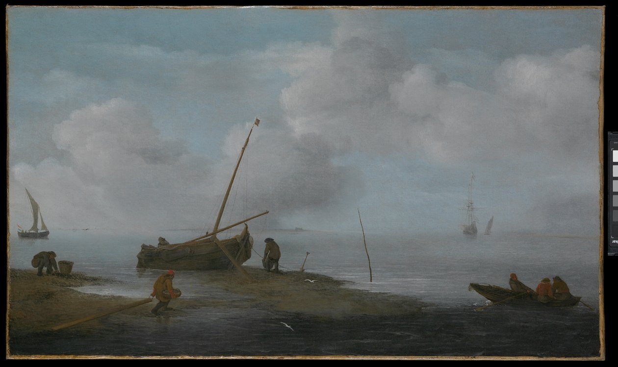 Muschelfischen von Jan Porcellis