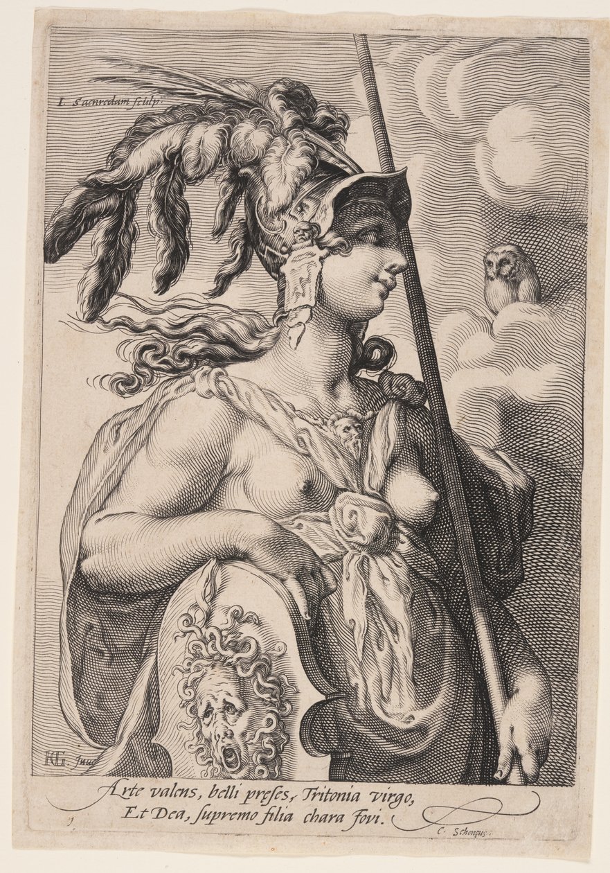 Pallas Athene, aus Drei Göttinnen von Jan Saenredam