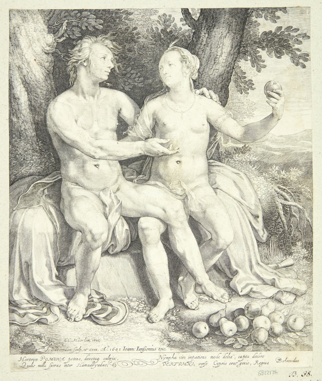 Vertumnus und Pomona von Jan Saenredam