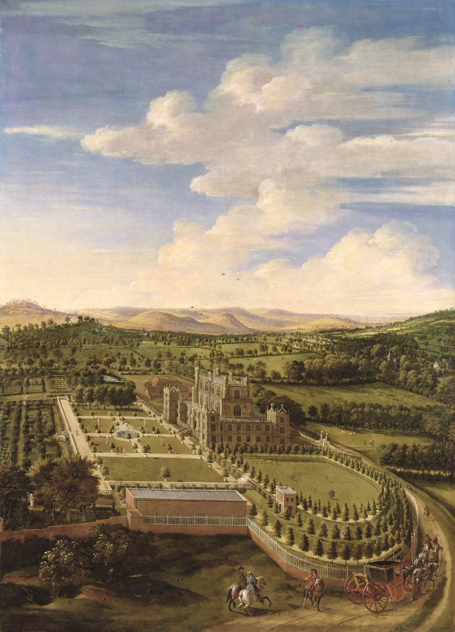 Wollaton Hall und Park, Nottingham, 1697 von Jan Siberechts