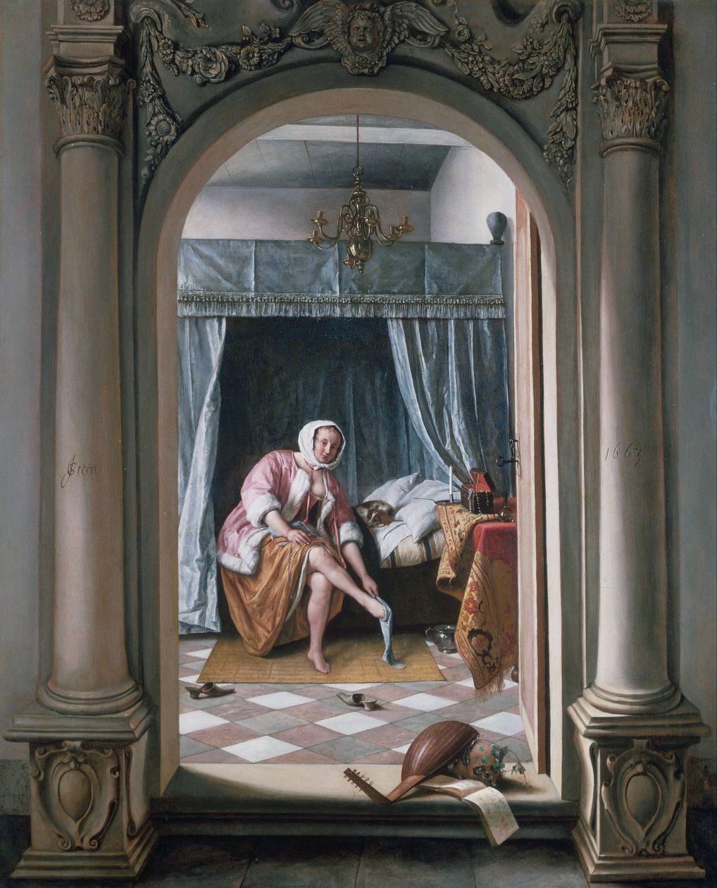 Frau bei ihrer Toilette von Jan Steen