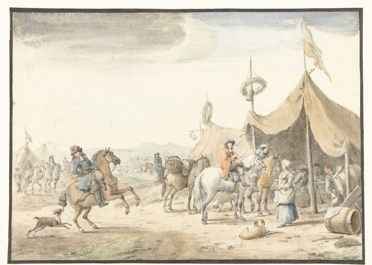 Militärlager mit Reitern von Jan Vincentsz. van der Vinne