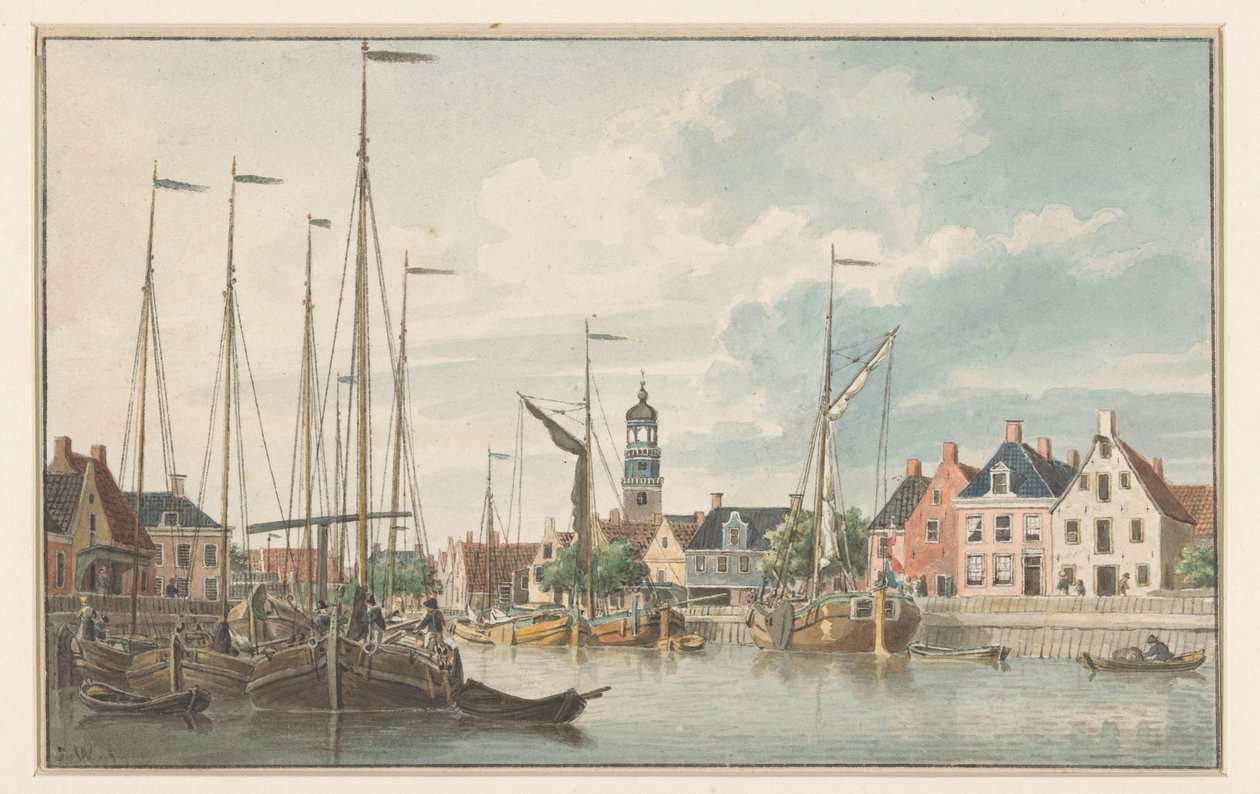Ansicht von De Lemmer von Jan Weissenbruch