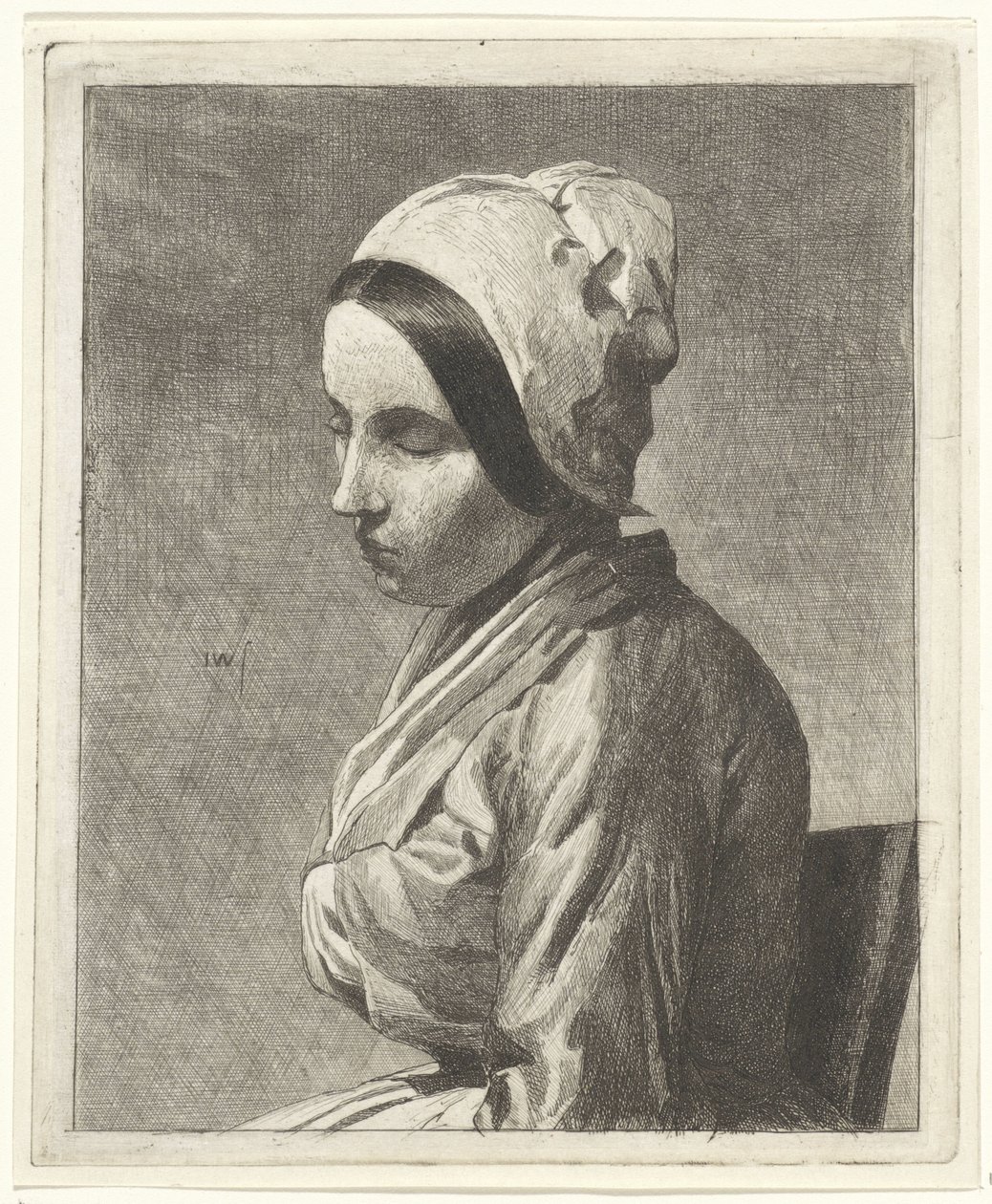 Studie einer sitzenden Frau von Jan Weissenbruch