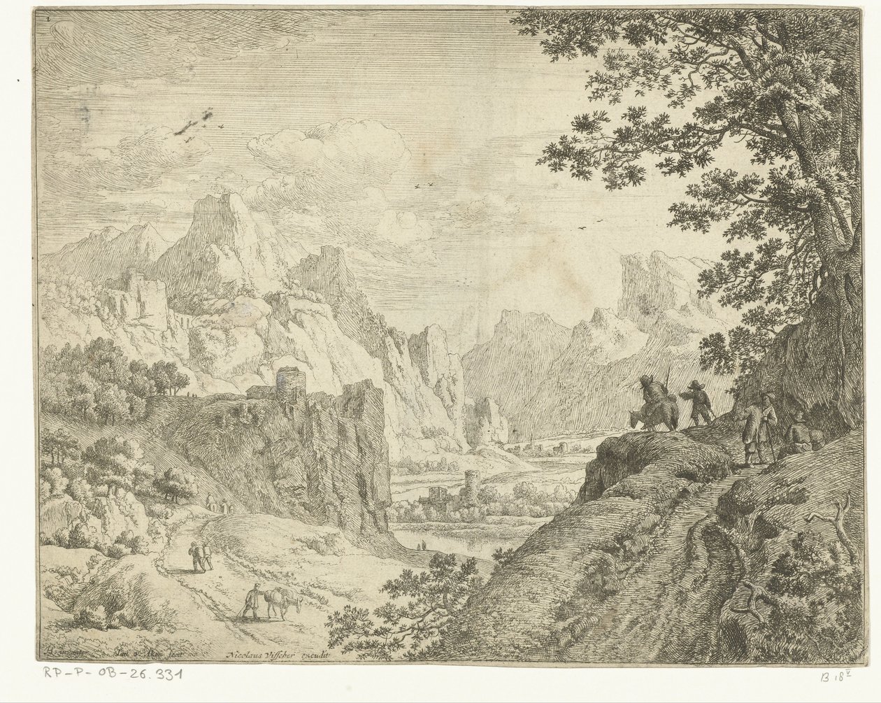 Flusslandschaft mit Reisenden (Rijnlandschappen) von Jan van Aken