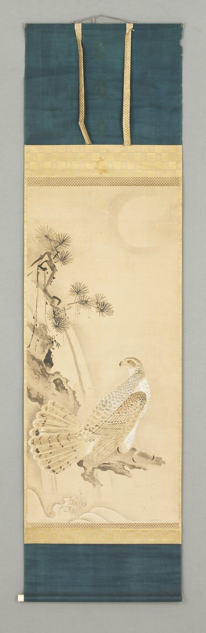 Falke und Baum, ca. 16. Jahrhundert (Kakemono) von Japanese School