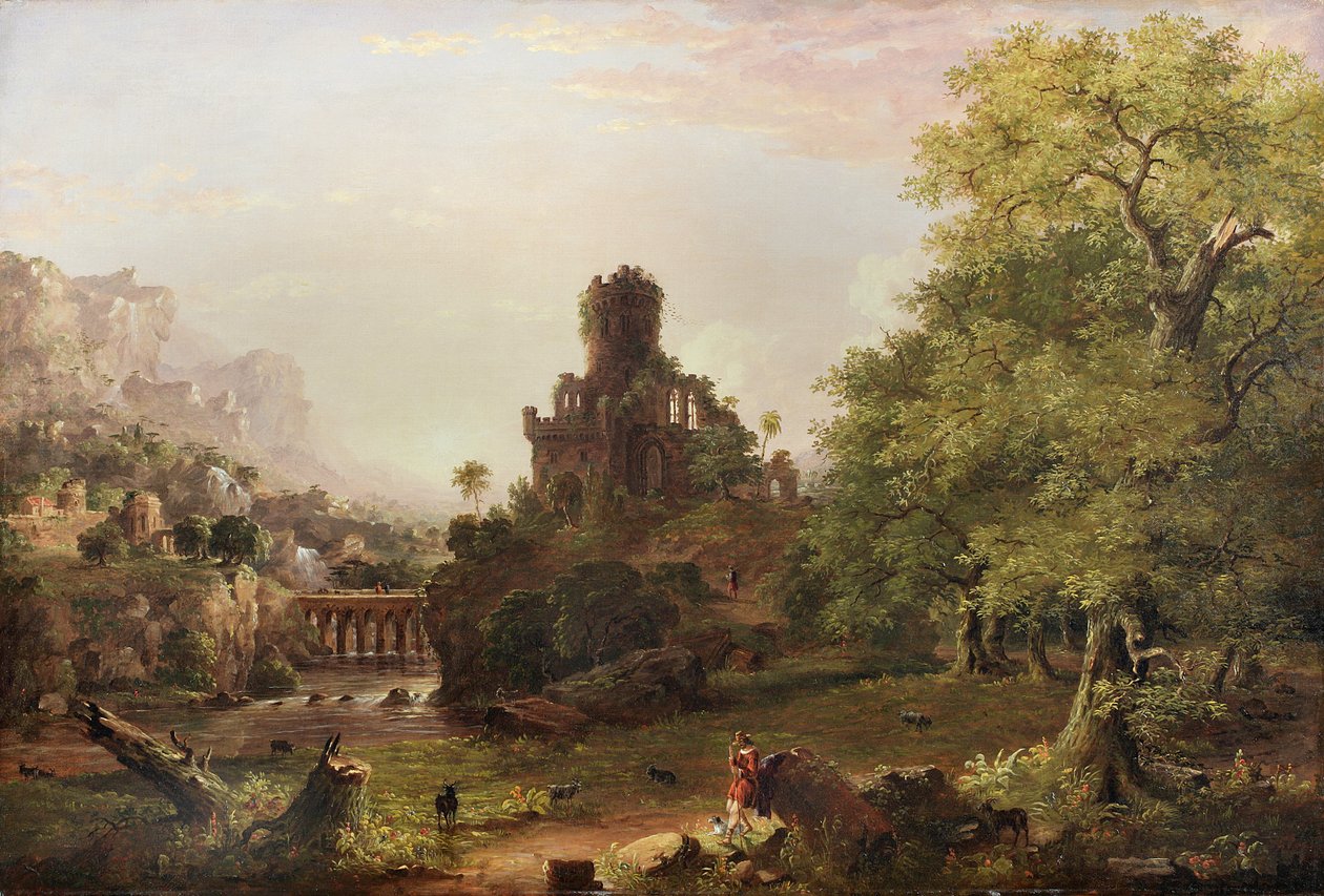 Landschaft mit Ruinen, 1854 von Jasper Francis Cropsey