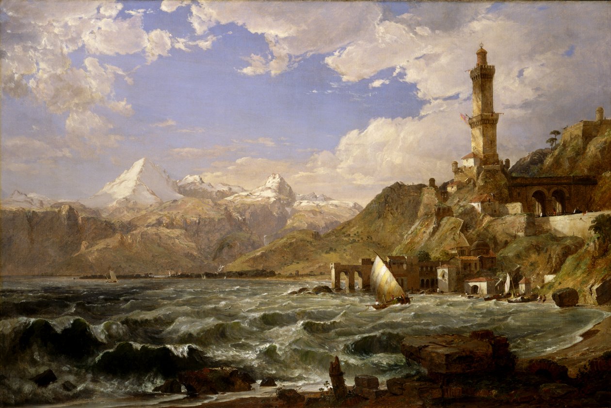 Die Küste von Genua, 1854 von Jasper Francis Cropsey