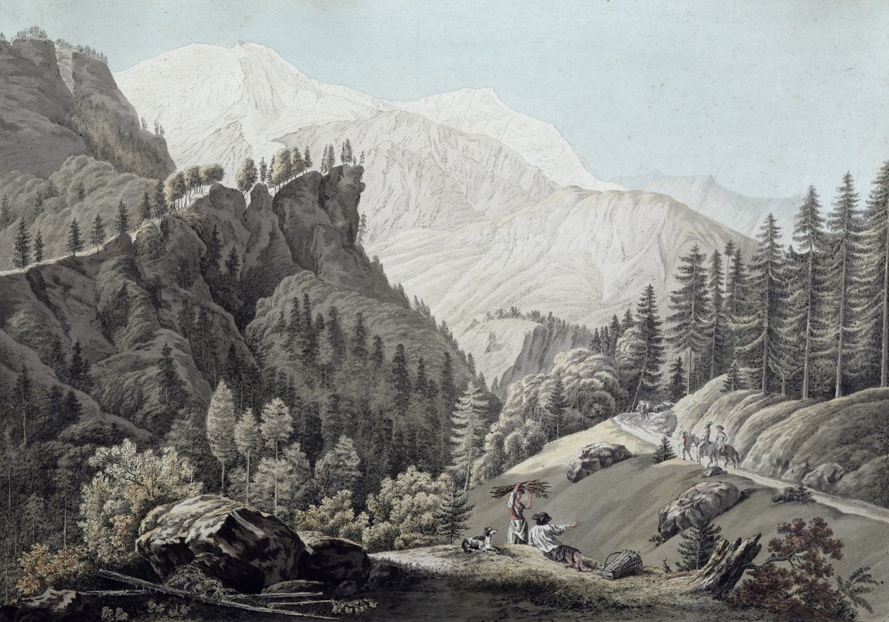 Ansicht des Chamonix-Tals, 1789 von Jean Antoine Linck
