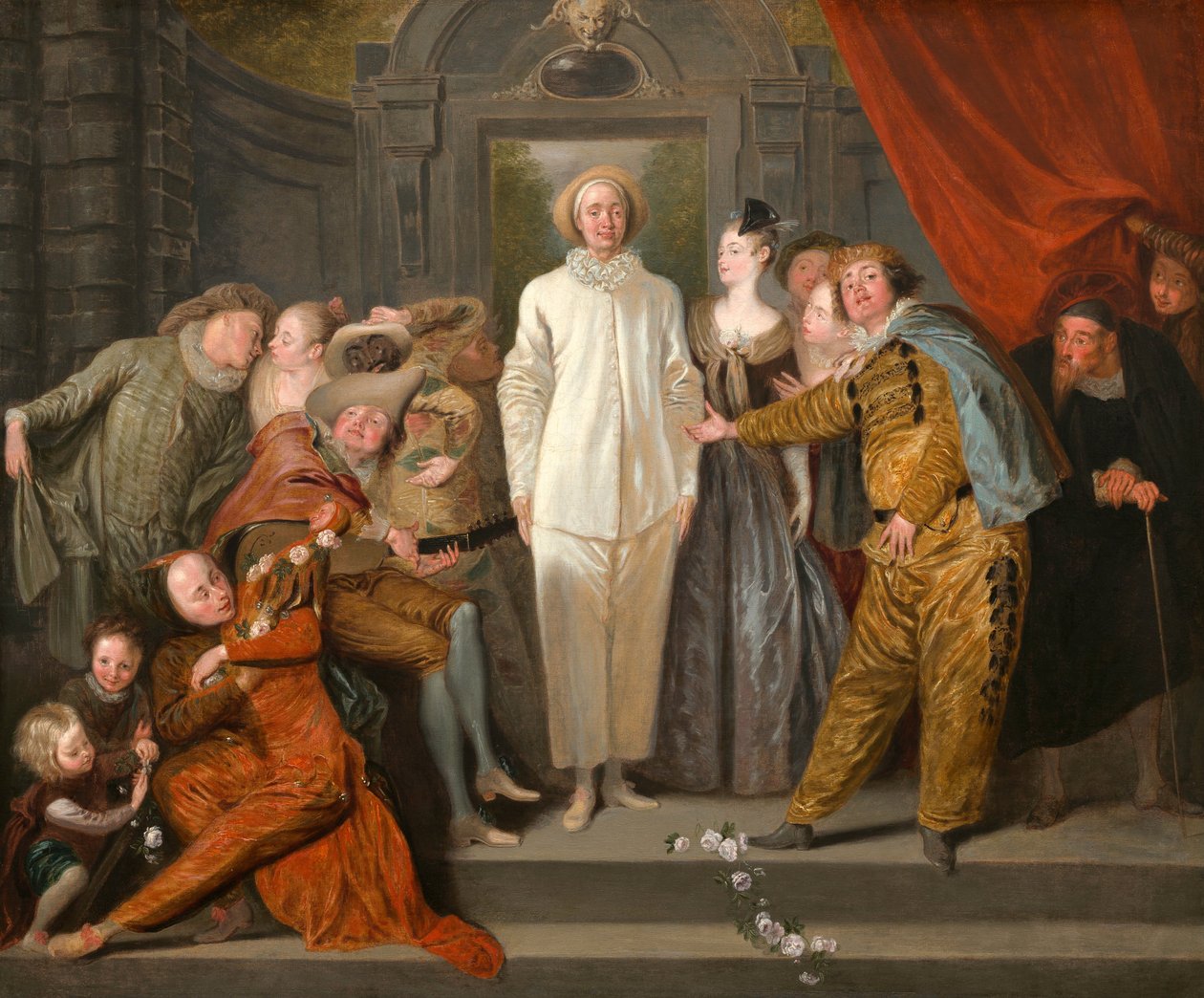 Die italienischen Komödianten, ca. 1720 von Jean Antoine Watteau