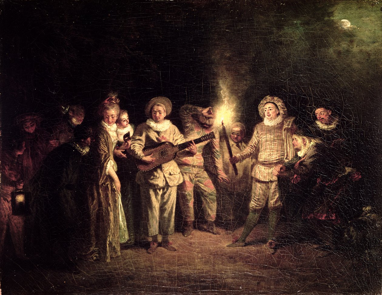 Die italienische Komödie, ca. 1716 von Jean Antoine Watteau
