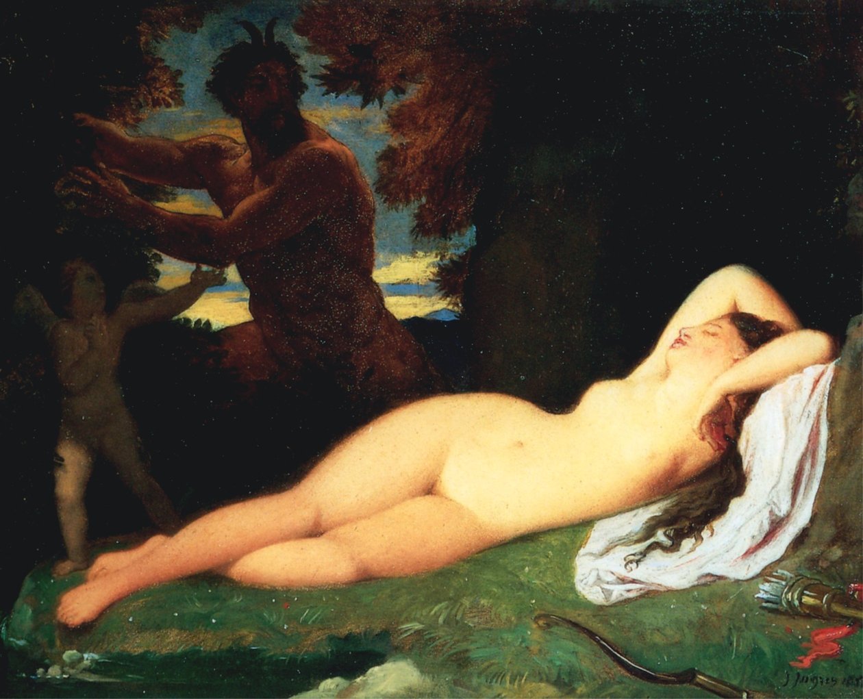 Jupiter und Antiope von Jean Auguste Dominique Ingres