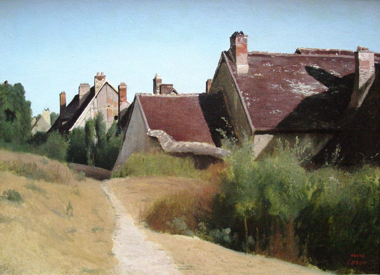 Häuser in der Nähe von Orleans von Jean Baptiste Camille Corot
