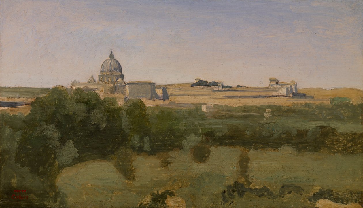 Ansicht von St. Peter, Rom, 1826 von Jean Baptiste Camille Corot