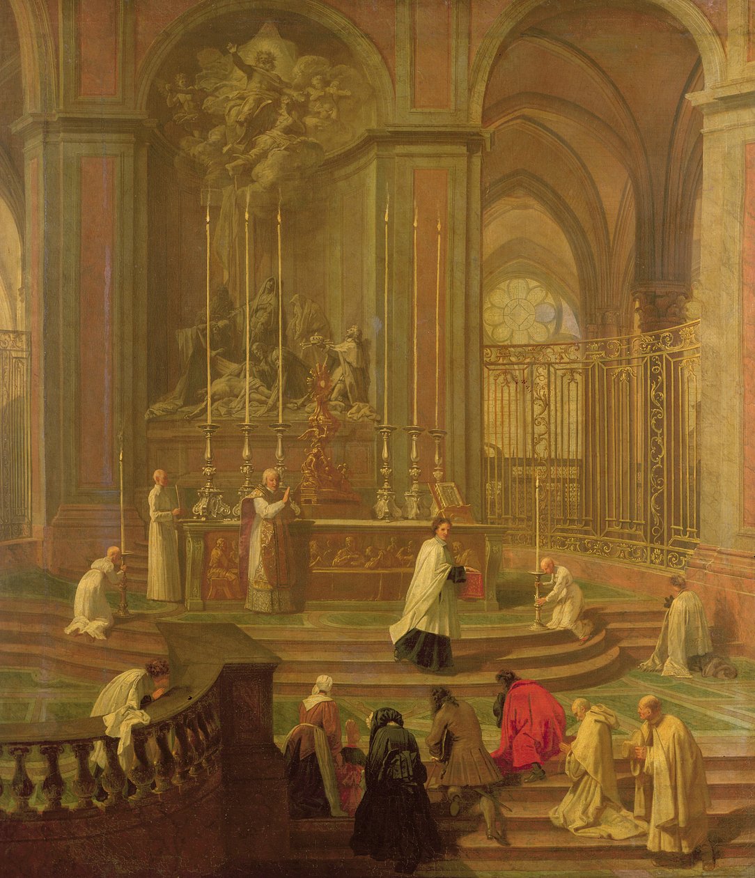 Die Messe des Kanonikers Antoine de La Porte oder, Der Altar von Notre Dame, 1708-10 von Jean Baptiste Jouvenet