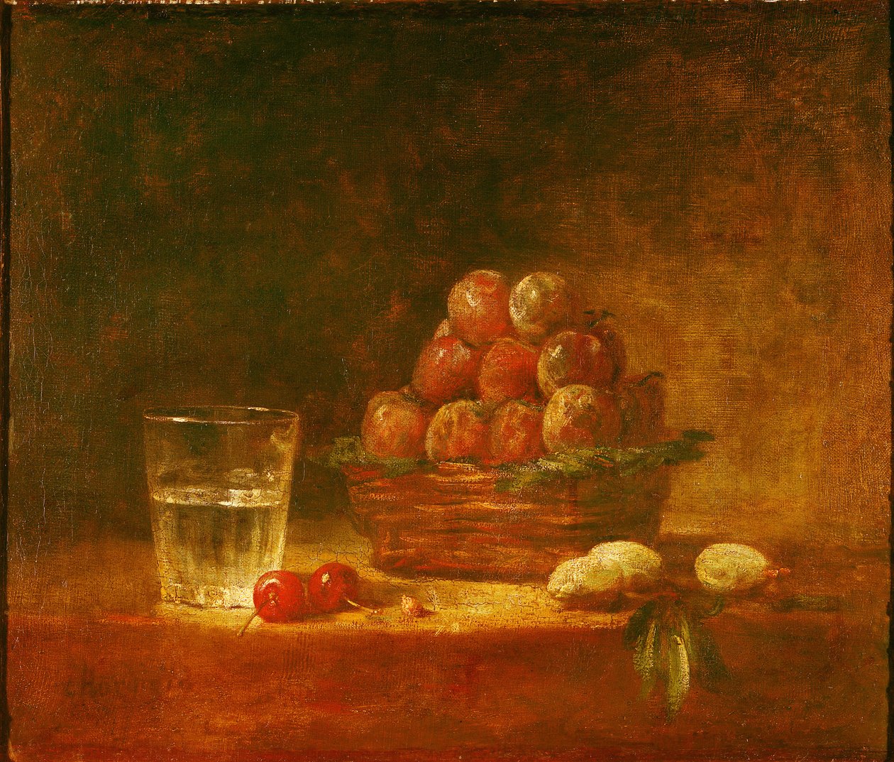Stillleben mit Früchten und einem Glas, 1759 von Jean Baptiste Simeon Chardin